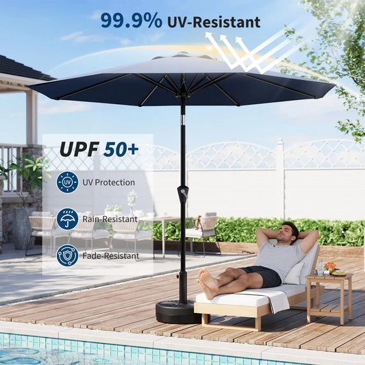 Patio Umbrella With Crank Lift & Tilt Waterproof
