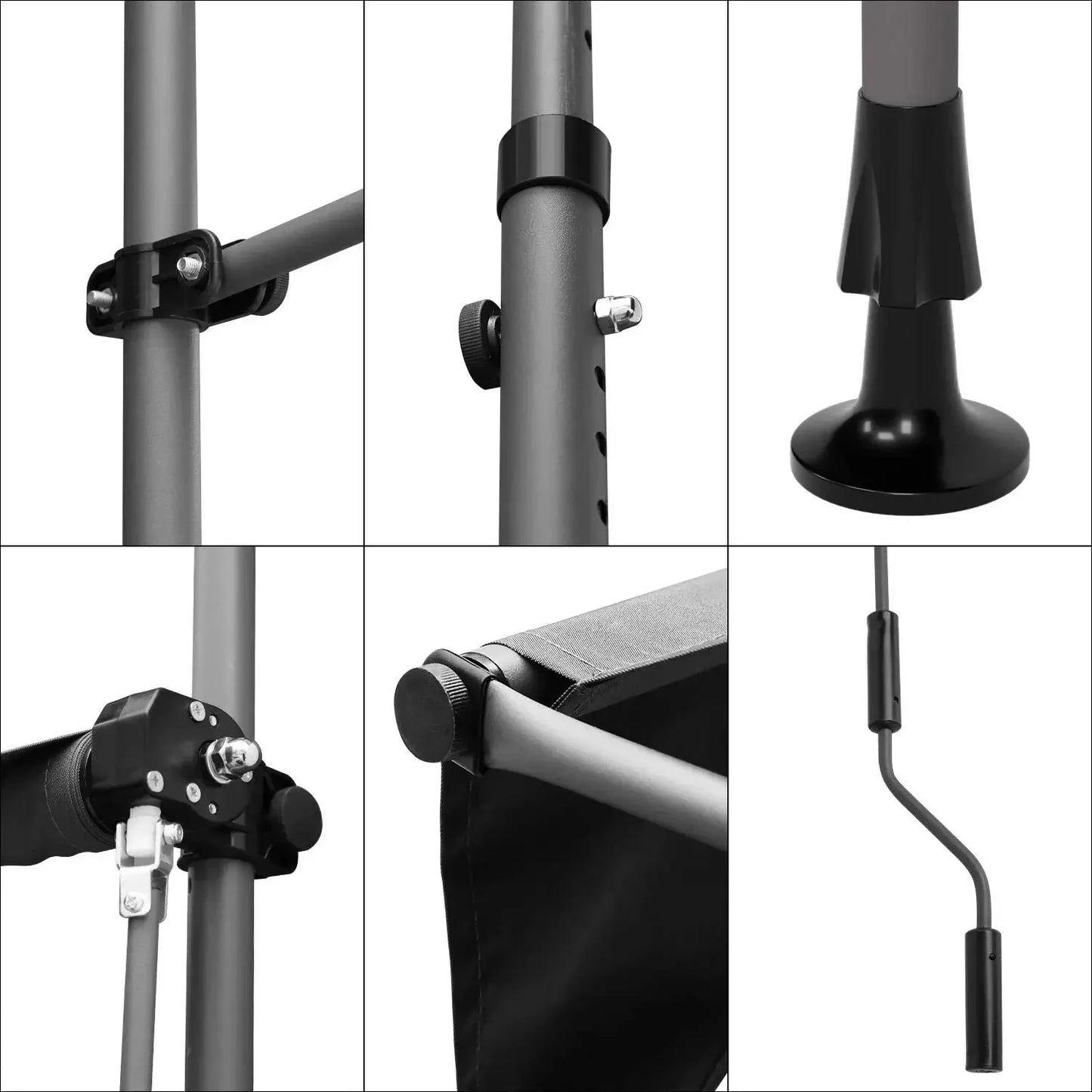 Outdoor Patio Awning Sunshade Shelter, Manual Retractable Awning