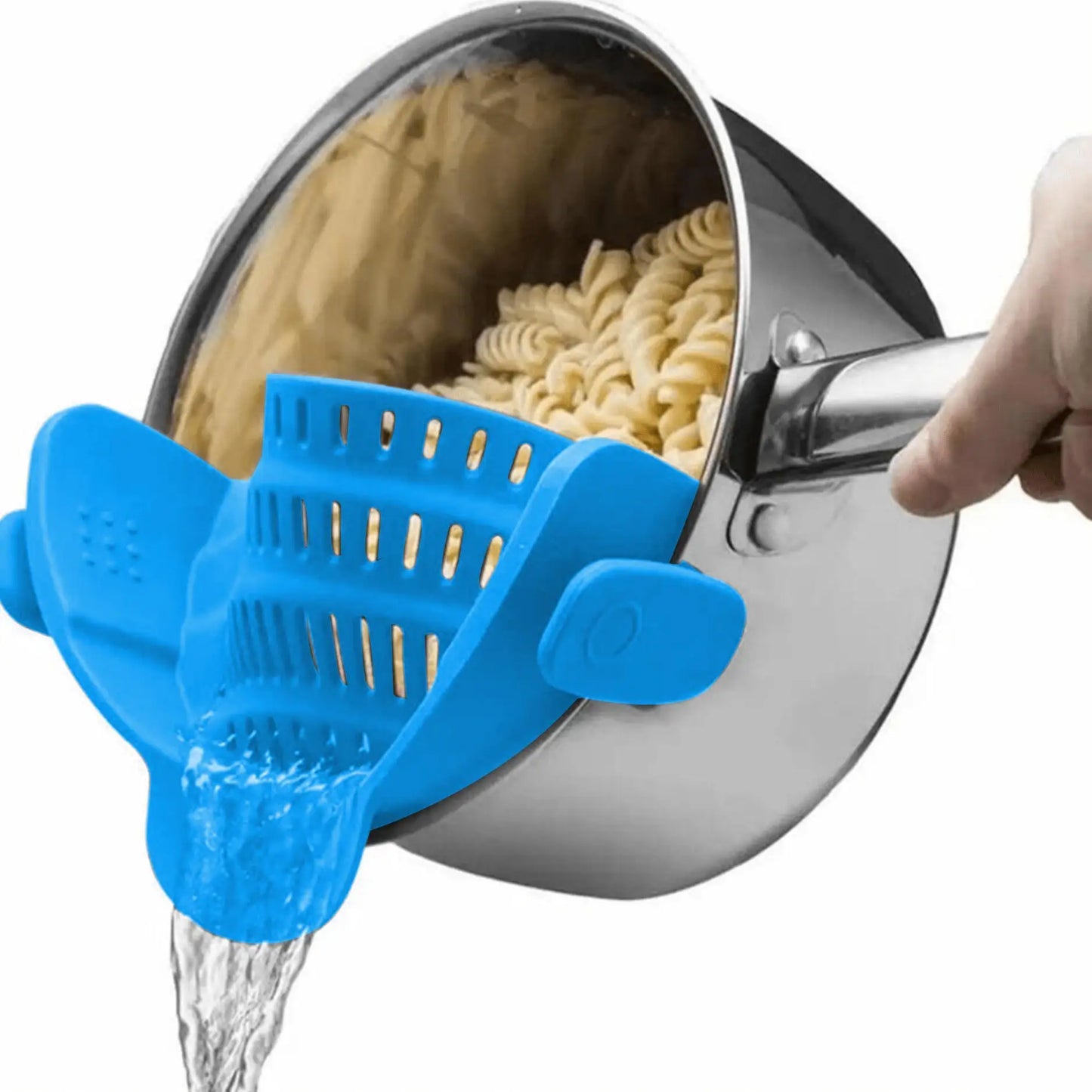 1PC Kitchen Utensil for Pots Pans & Bowls, Adjustable Clip-On Pot Strainer