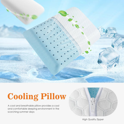 1-piece Memory Foam Pillows, Neck Pillow Ventilated Cooling