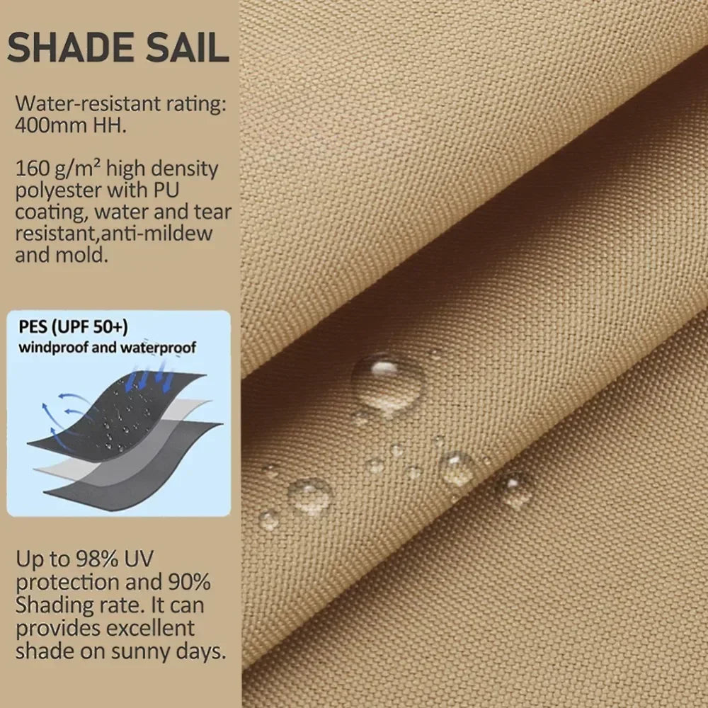 Triangle Sun Shade or Outdoor Patio, Garden Awning
