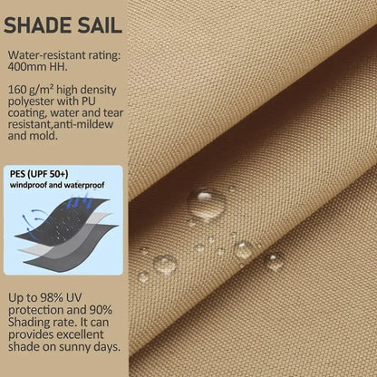 Triangle Sun Shade or Outdoor Patio, Garden Awning