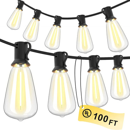 150FT LED Outdoor String Lights Waterproof Patio Lights
