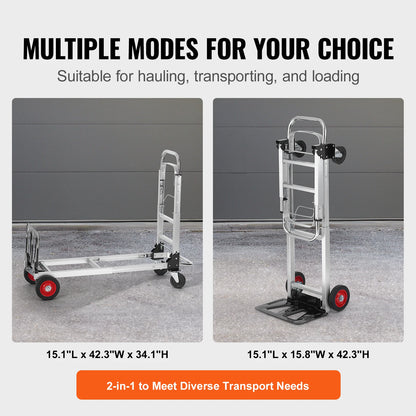 400lbs Folding Hand Truck Lightweight Dolly with Wheels
