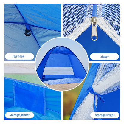 Pop-up Beach Tent, With Bag - Compact Folding Design