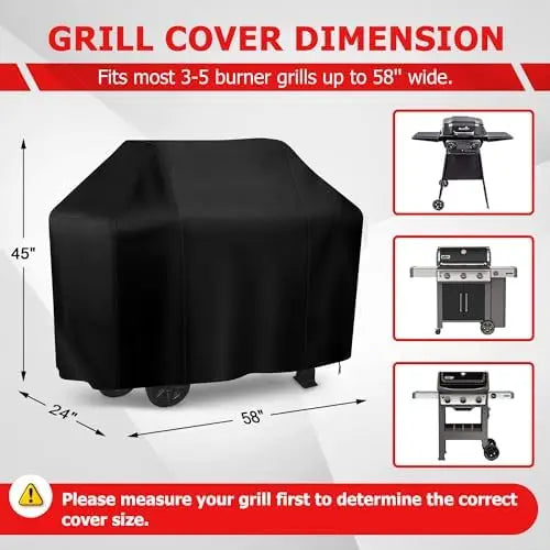 BBQ Grill Cover for Weber, Char-Broil, Waterproof,