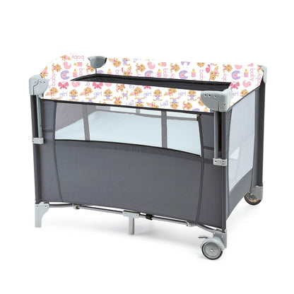 Pack n Play Portable Playard with Bassinet Baby Travel Crib with Changing Table Newborn to Toddler Folding Nursery Bed Playpen