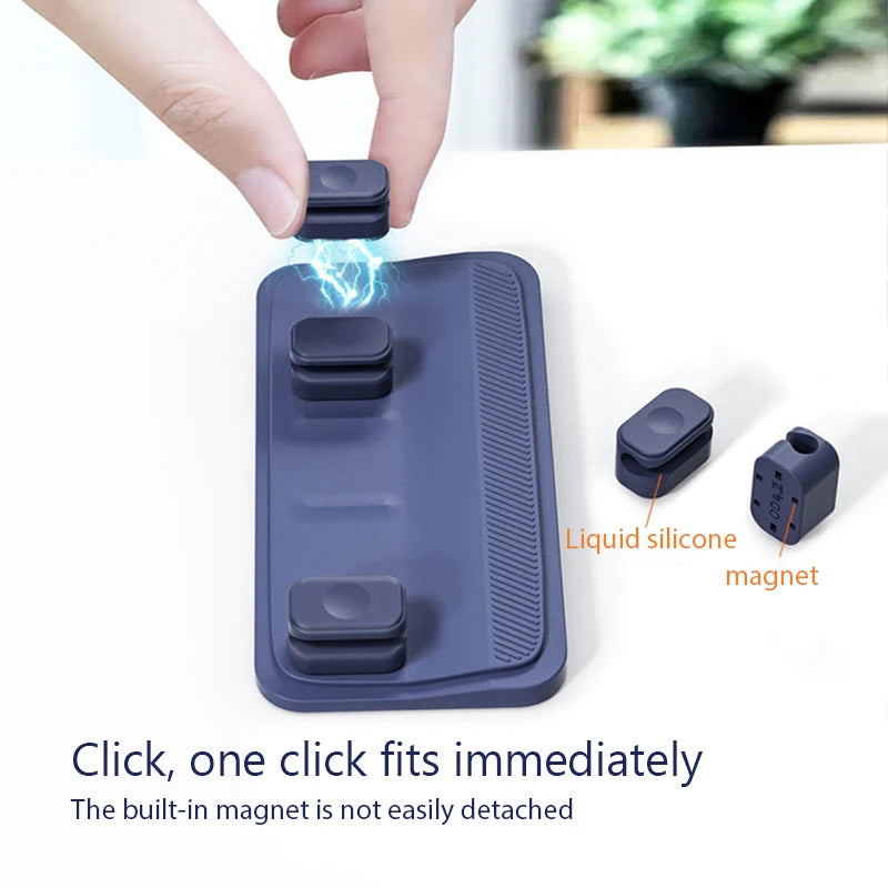 Multipurpose Magnetic Organizer Desktop Cable Clip