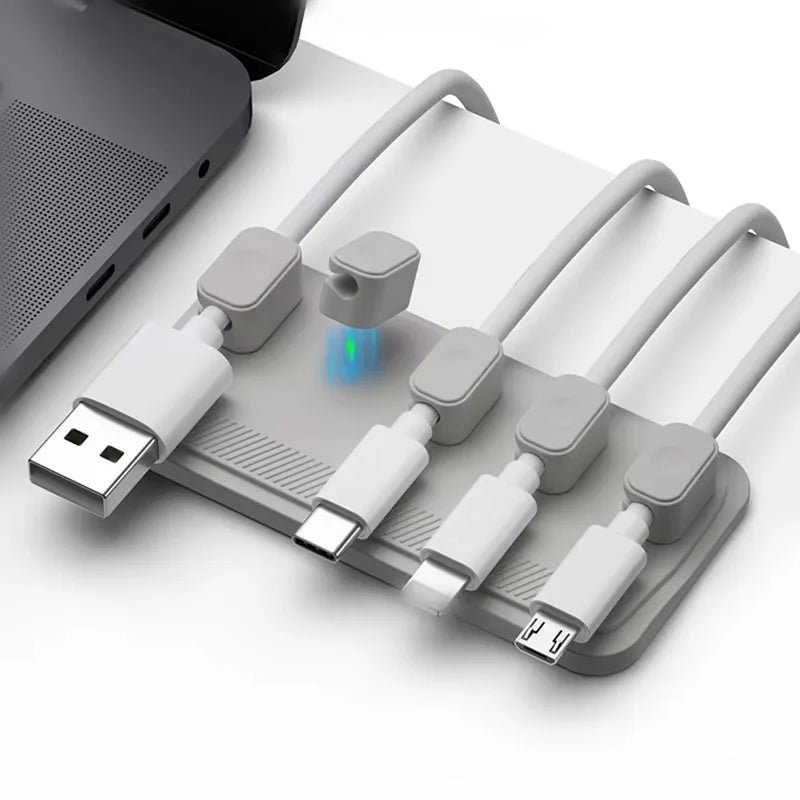 Multipurpose Magnetic Organizer Desktop Cable Clip