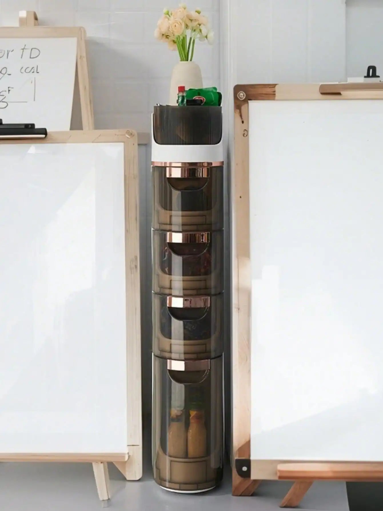 Large Capacity Storage Cabinet  Narrow Corner Pull Out