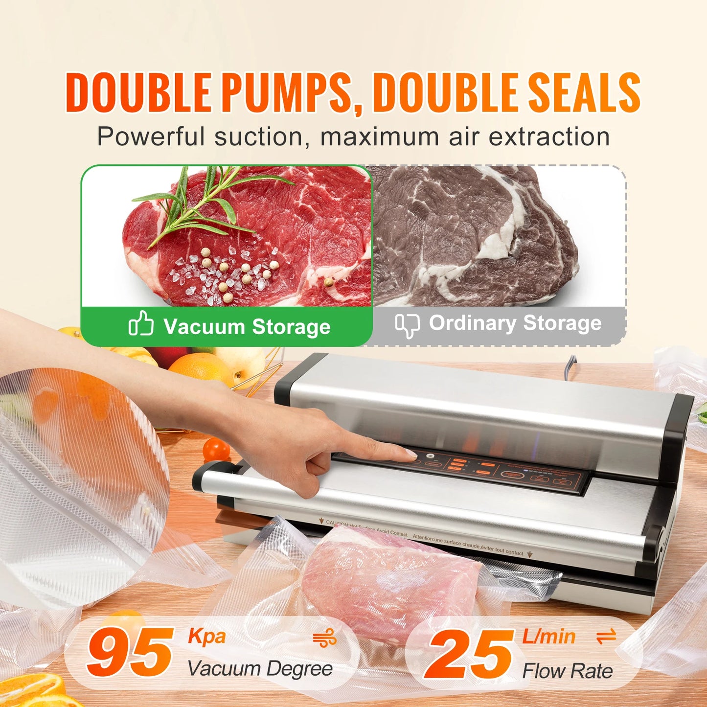 Commercial Vacuum Sealer Machine Multifunction Automatic Packaging
