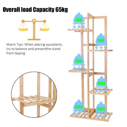 Tall Bamboo Plant Stand Flower Display Rack
