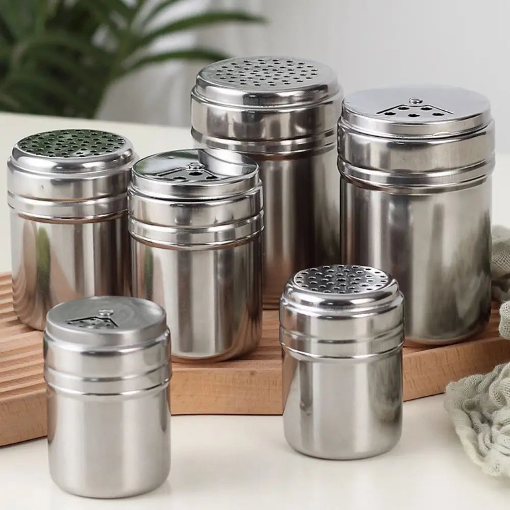 Multi-purpose Stainless Steel Seasoning Jar Rotating Cover