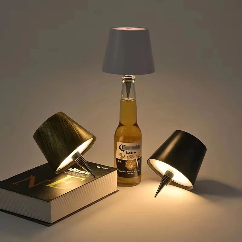 Wine Bottle LED Wireless Table Lamp USB Rechargeable