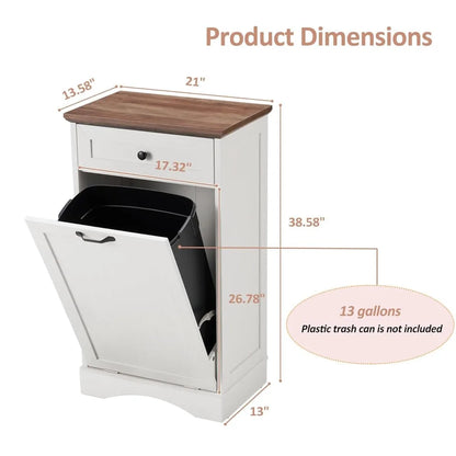 Tilt Out Trash Cabinet Freestanding