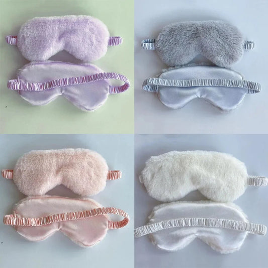 Sleeping Mask Sleeping Blindfold Soft Plush Eye Masks