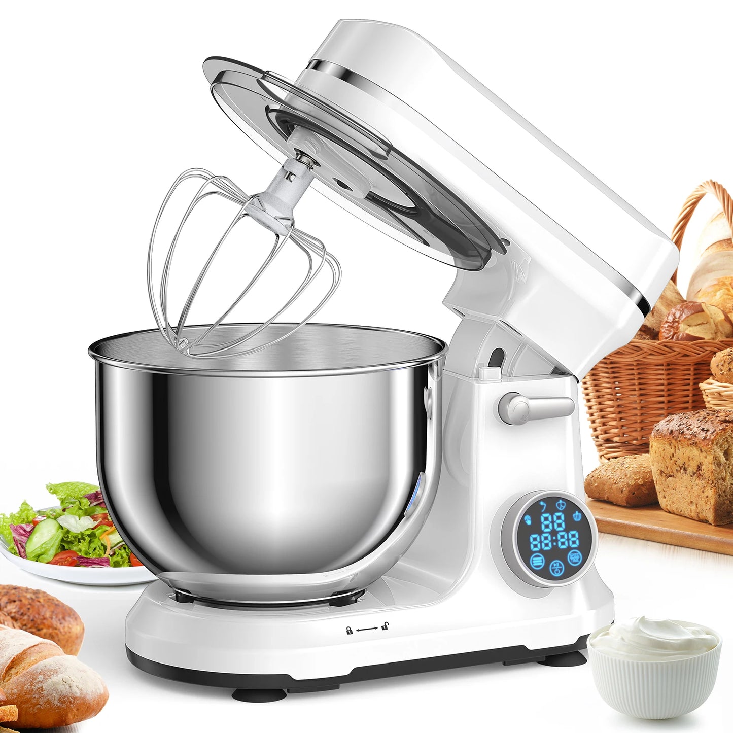 Food Stand Mixer, 1200W 11-Speeds, Digital Screen