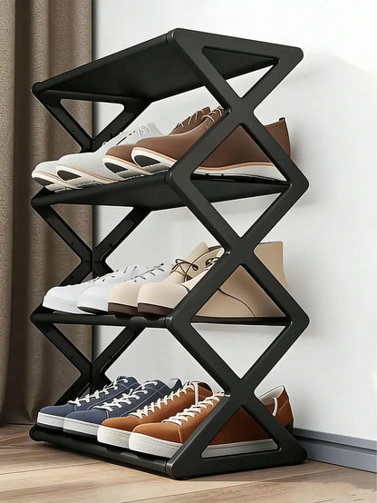 4-Tier Folding Shoe Rack | Space-Saving Storage Solution