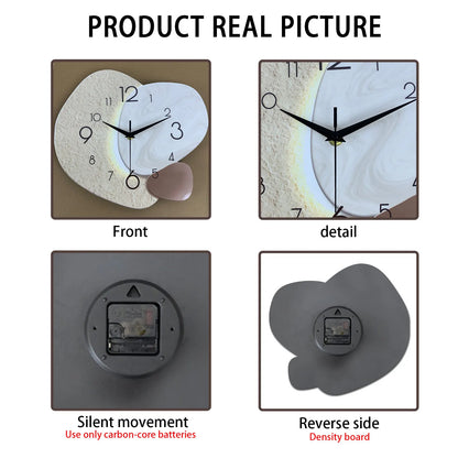 Modern Wall Clock, Silent Quartz , No Battery