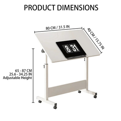 Small Standing Adjustable Mobile Desk With Wheels