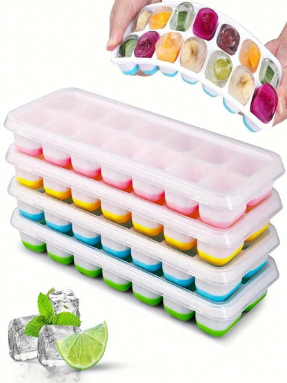 1/2/4pcs Silicone Ice Cube Trays, Easy Release & Flexible