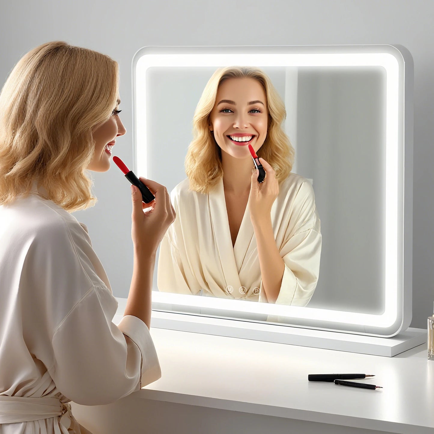 LED Vanity Mirror with Lights Dimmable 3 Color Modes