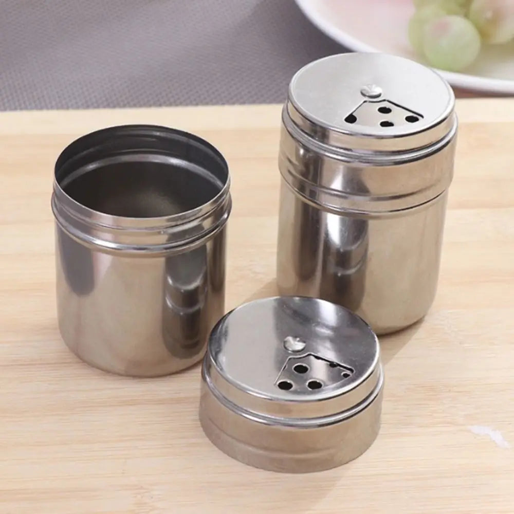Multi-purpose Stainless Steel Seasoning Jar Rotating Cover