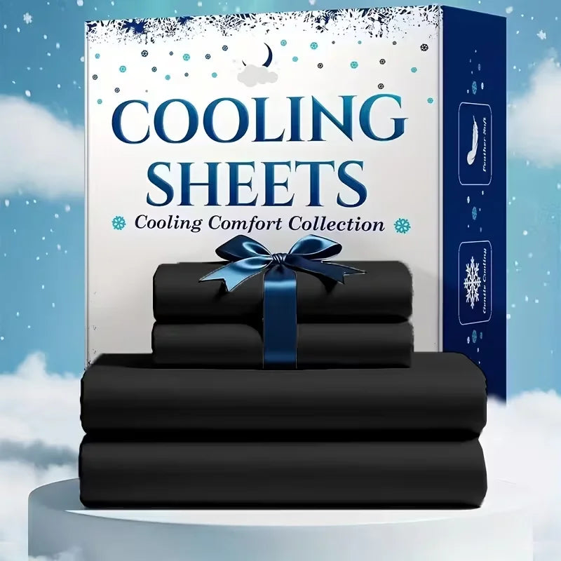 Cooling Queen Size Sheet Set,  Breathable And Comfortable