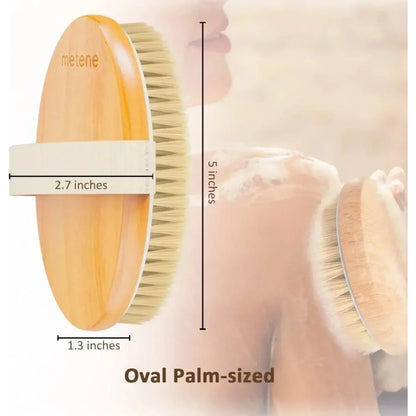 Natural Bristle Dry Body Brush — Smoother Skin in 5 Minutes a Day