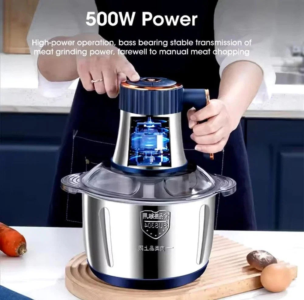 5L Electric Meat Grinders Vegetable Slicer Chopper 304 Stainless Steel