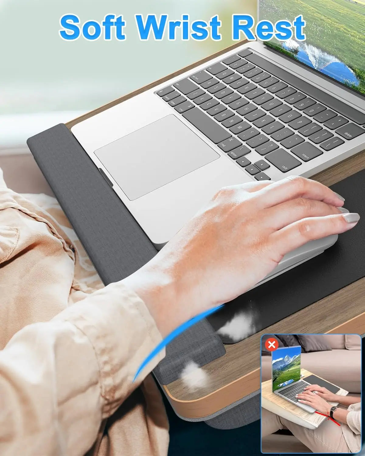 Portable Laptop Desk with, Mouse Pad,