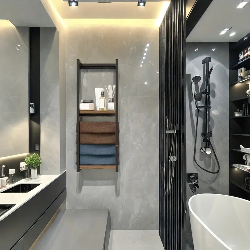 Wall-Mounted Towel Rack, Bathroom Storage