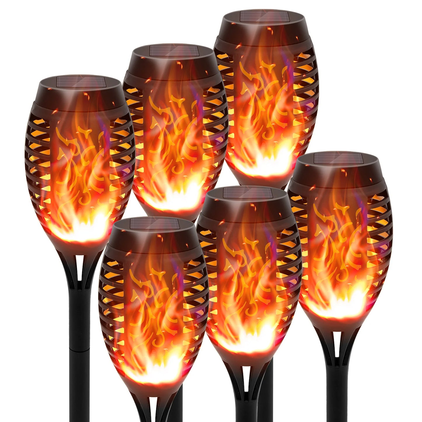 Outdoor LED 4/6/8/12Pcs Solar Torch Lights