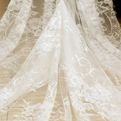 White Lace Tablecloth Vintage Embroidered