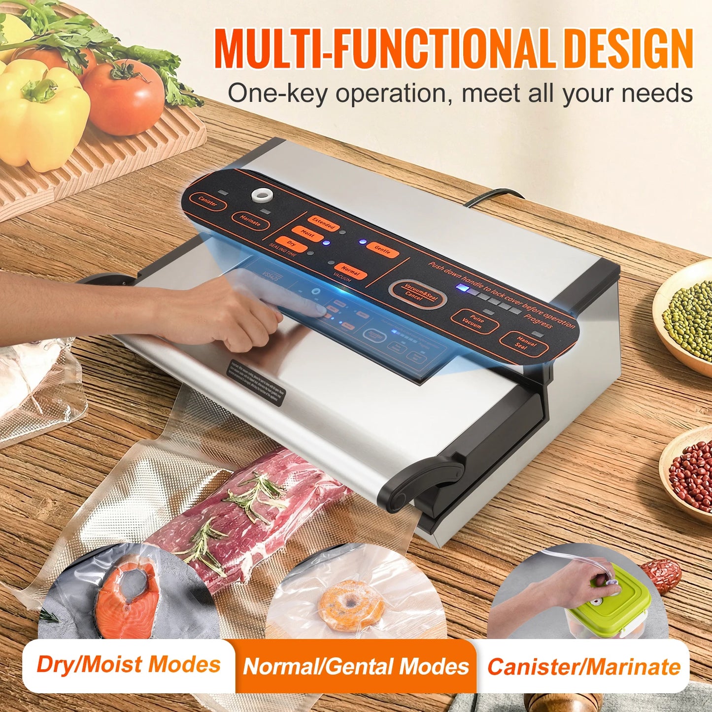 Commercial Vacuum Sealer Machine Multifunction Automatic Packaging