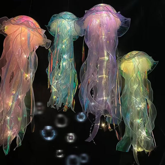 Beautiful Jellyfish Lamp Flower Room Atmosphere Decoration Colorful Nightlight