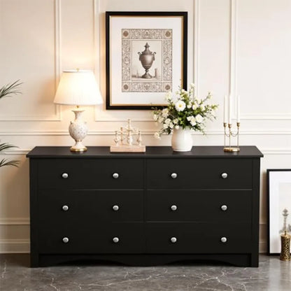 Dresser 6 Wood Dresser Drawers Wide Chest