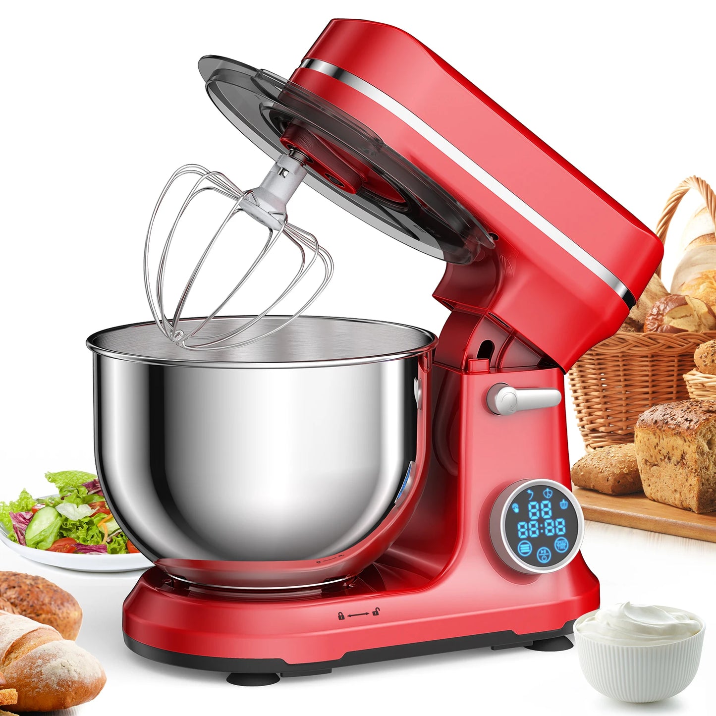 Food Stand Mixer, 1200W 11-Speeds, Digital Screen