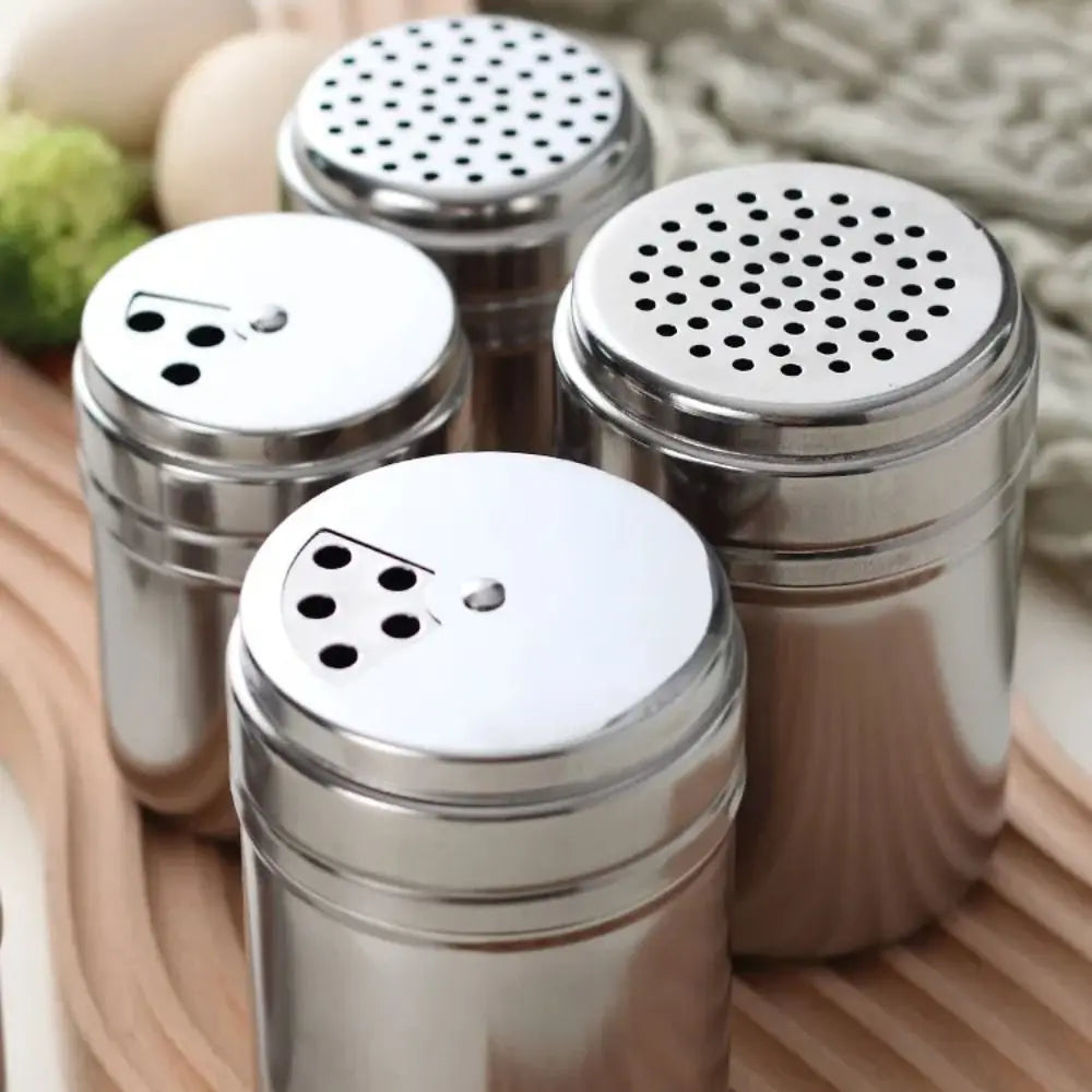 Multi-purpose Stainless Steel Seasoning Jar Rotating Cover