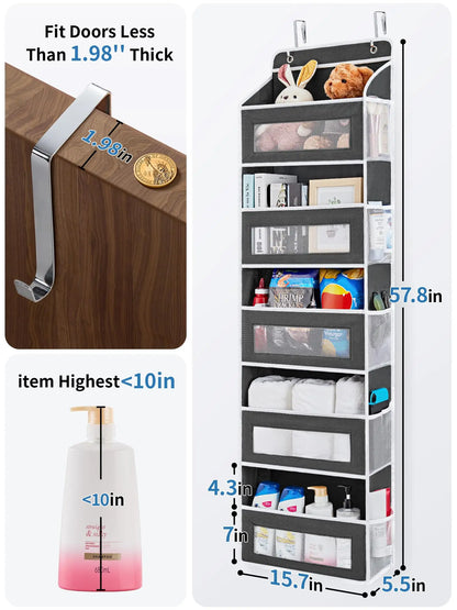 Over the Door 5‑Shelf Organizer, Large Pockets