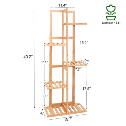 Tall Bamboo Plant Stand Flower Display Rack