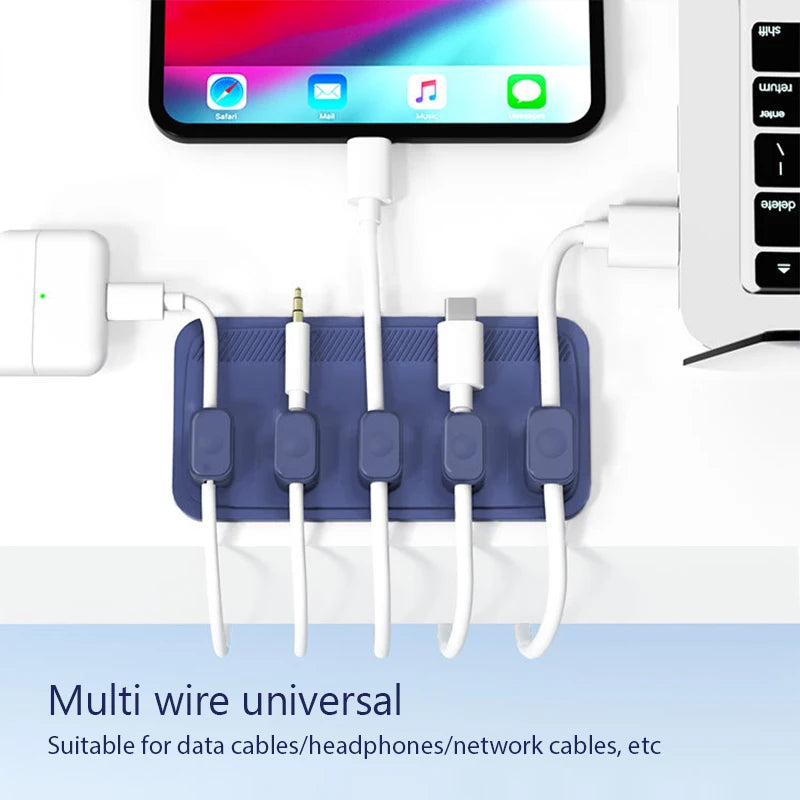 Multipurpose Magnetic Organizer Desktop Cable Clip