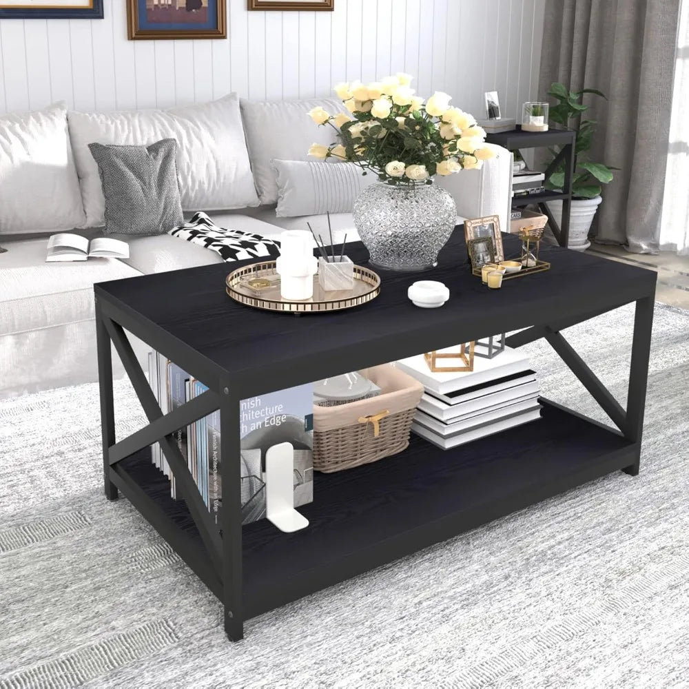 Living Room Coffee Table Set of 3, X-Design