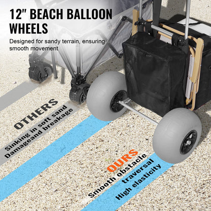 Beach Dolly Big Wheels for Sand 165LBS Capacity