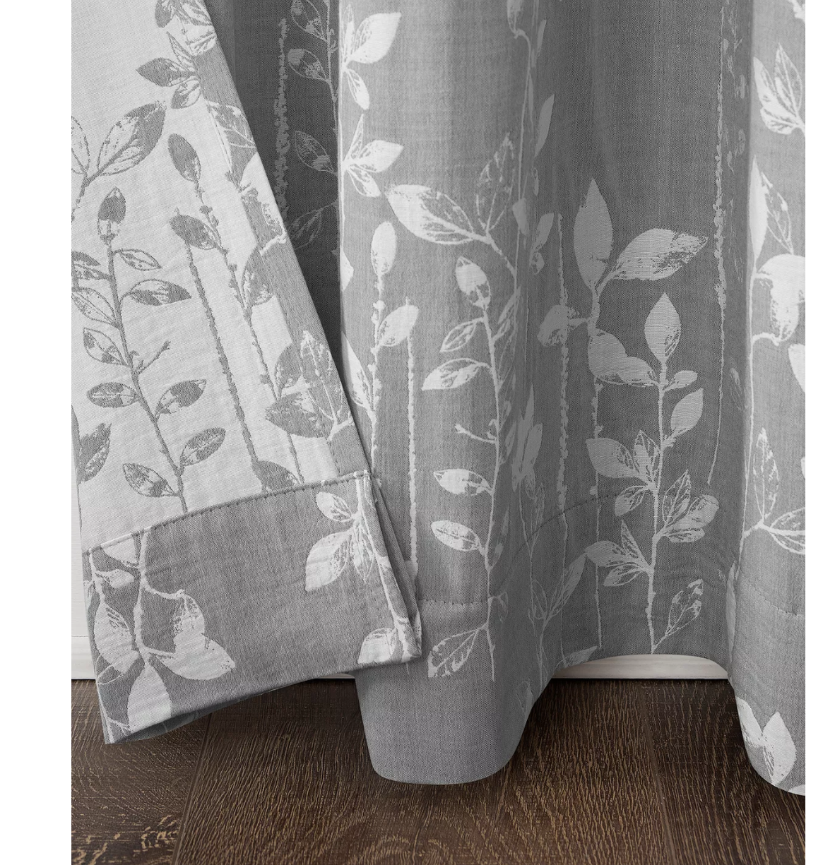 Scott Living Lotus Botanical Semi-Sheer 52 X 96 Grommet Curtain Panel