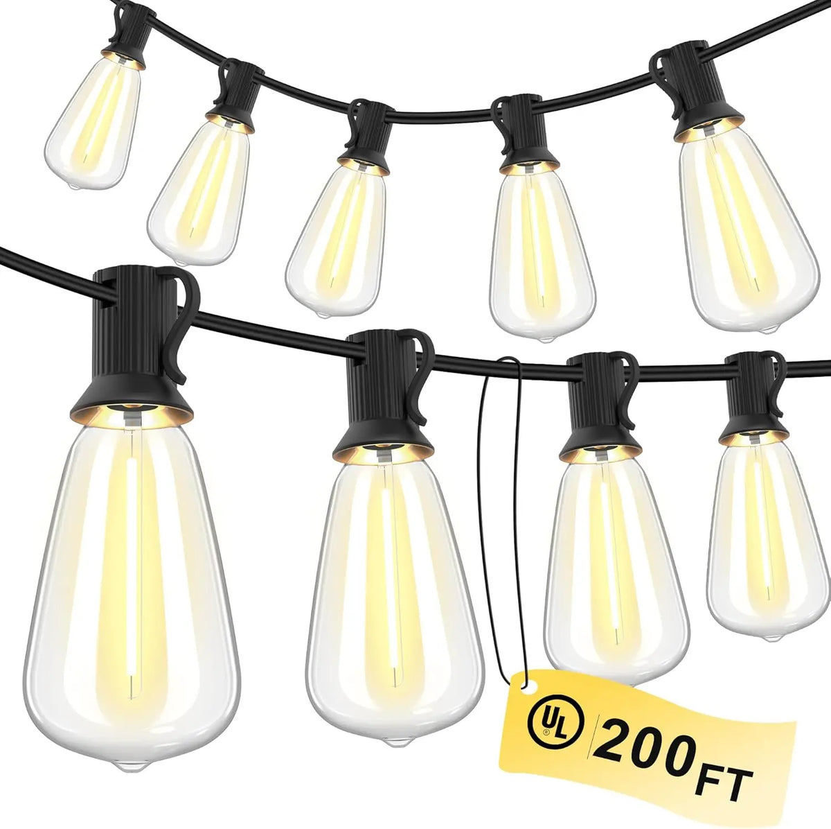 150FT LED Outdoor String Lights Waterproof Patio Lights