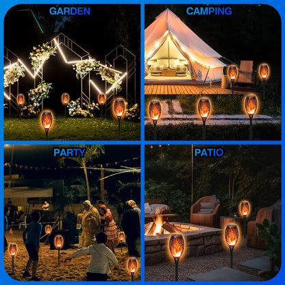 Outdoor LED 4/6/8/12Pcs Solar Torch Lights