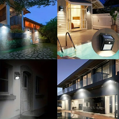 Waterproof Solar Outdoor Lights - Set of 4 Motion Sensor