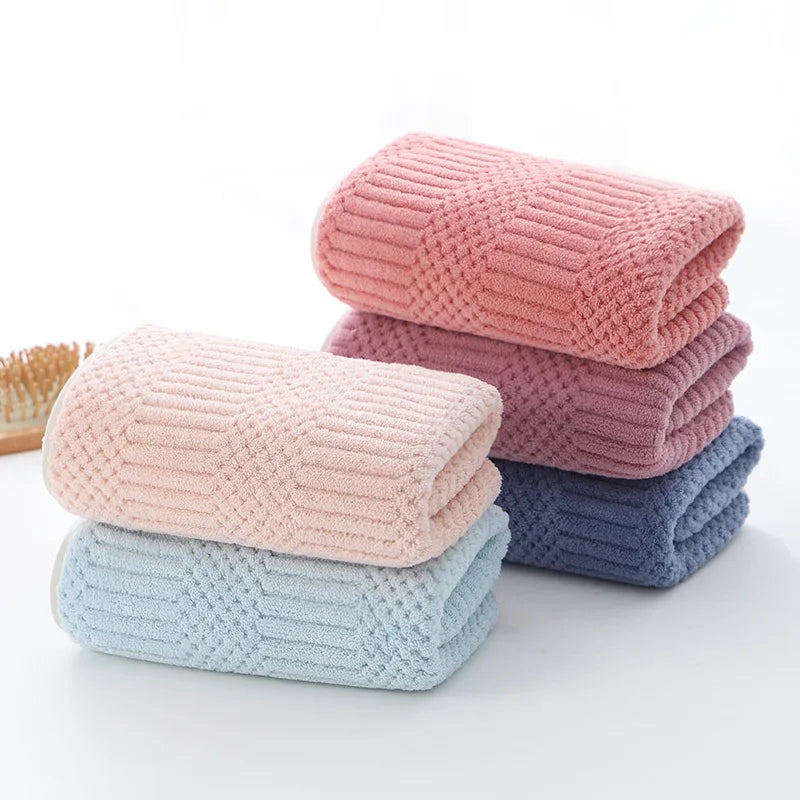 5pcs Soft Towel Set, Absorbent Quick-Drying,