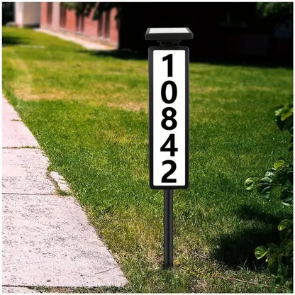 Solar Light Powered House Number's  Pole Mount